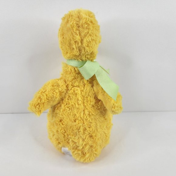 Hallmark Yellow Duck Plush Green Bow 11" Farm Animal Stuffed Toy Easter Spring - Picture 4 of 10